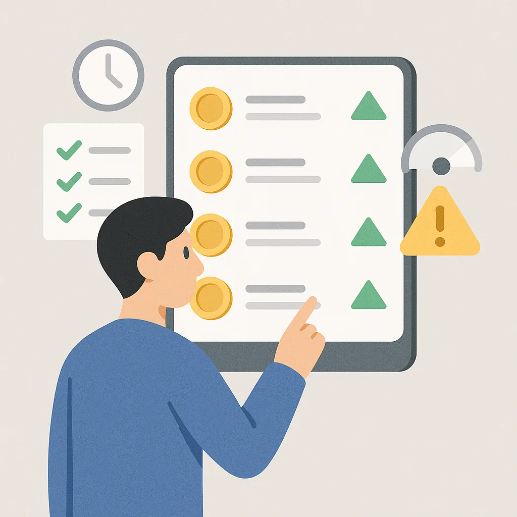 한 화면에서 여러 코인을 보는 방법